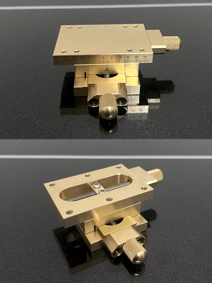 FZXF Miniatur XY-Kreuzschiebetisch mit verstellbaren XY-Messingschienen - Bild 2