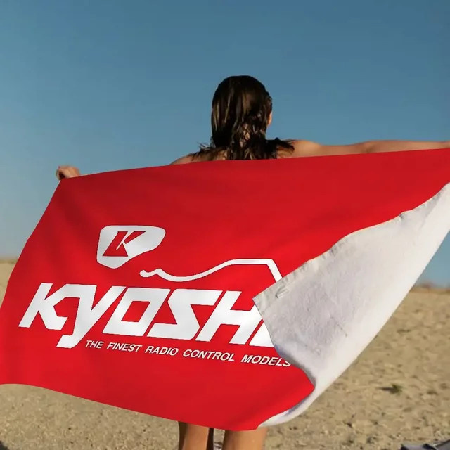 Kyosho Japan RC Logo Strandtuch für Kinder aus Mikrofaser, bunt und schnell trocknend - Bild 1