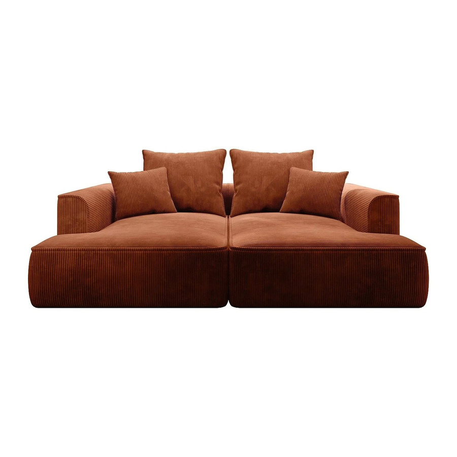 Vente-unique Sofa Pineta in Terracotta mit Cord-Bezug, Breite: 230 cm - Bild 2