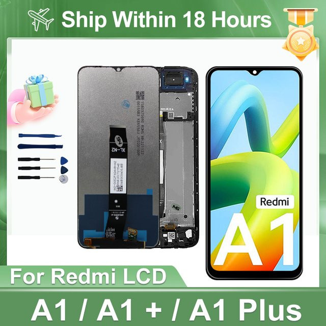 Xiaomi Redmi A1 A2 LCD Display mit 6,52 Zoll Touchscreen Digitizer Einheit in Schwarz - Bild 1
