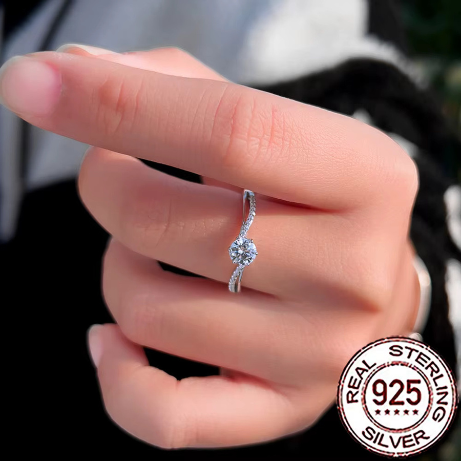 CWWZircons Ringe, 925 Silber, Zirkonia, Damen - Bild 3