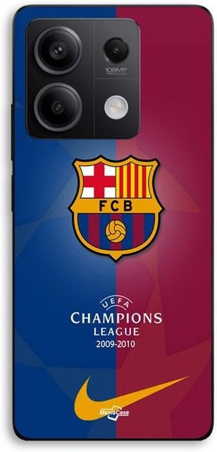 MANIACASE Handyhülle für Xiaomi Redmi Note 13 5G aus Silikon TPU mit Barcelona und Real Madrid Champions League Motiv in Schwarz und Multicolour - Bild 1