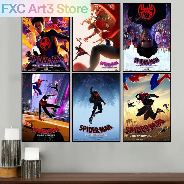 Kayou Leinwandbild Spider-Man: A Parallel Universe Filmplakat Dekoration Mehrfarbig - Bild 1