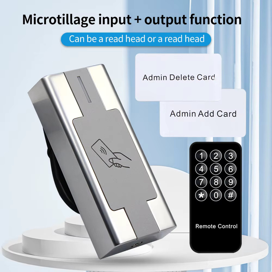 Asia-Teco M1 EM-Kartenleser RFID-Standalone-Tastatur für elektronische Türschlösser aus Metall in Silber - Bild 3