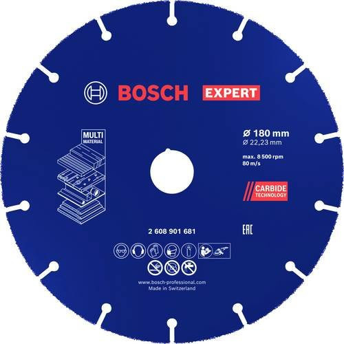 Bosch EXPERT Carbide Multi Wheel Trennscheibe Durchmesser: 180 mm, Bohrung: 22,23 mm - Bild 1