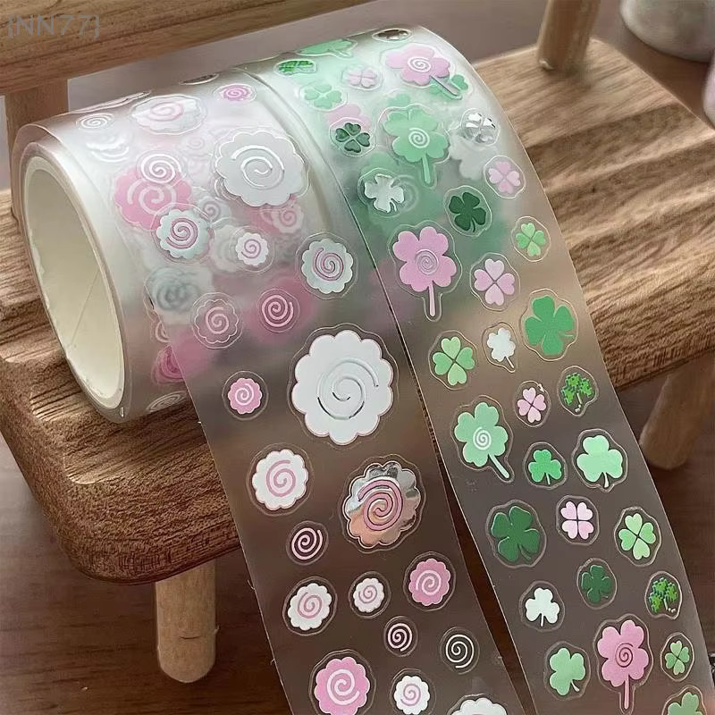 Dekoratives PET Washi Tape mit Alphabet, Sternen, Klee und Fisch Motiven in Multicolour für DIY Planer und Tagebuch Gestaltung - Bild 4