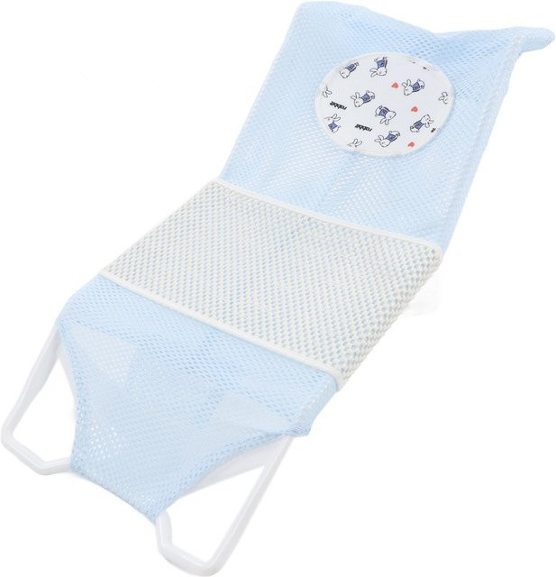 TOMTOP JMS Baby Badewannen-Netz mit Schaumstoffschicht, ergonomische Unterstützung für Neugeborene, blau - Bild 1