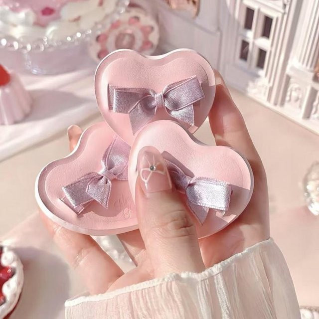 JETTING Make-up-Puderquaste, Herzförmig, Zuckerwatte-Luftkissen-Puderquaste, Unisex - Bild 1