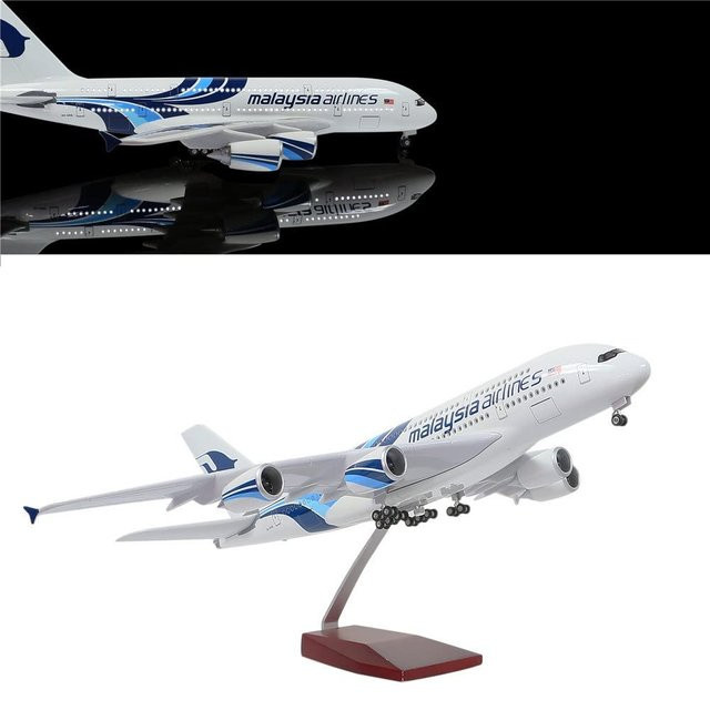 ZOCO Malaysia A380 Flugzeugmodell, 1:160, mit LED-Beleuchtung - Bild 1