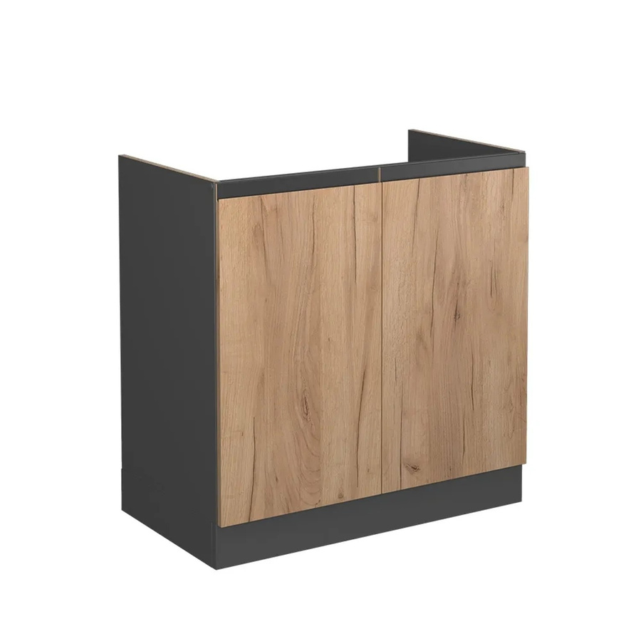 Vicco Spülenunterschrank R-Line J-Shape Küchenschrank in Anthrazit und Eiche mit einer Breite von 80 cm - Bild 3