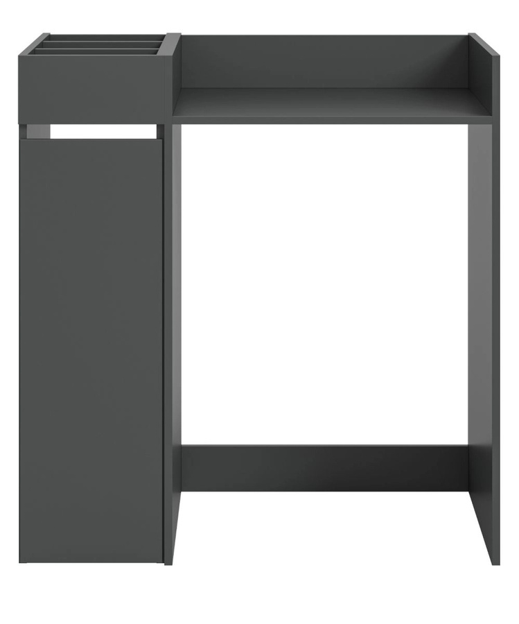Waschmaschinenumbau Set Flexy in Grau, modern mit Türen und Regalfächern, B/H: 95 x 101 cm - Bild 5