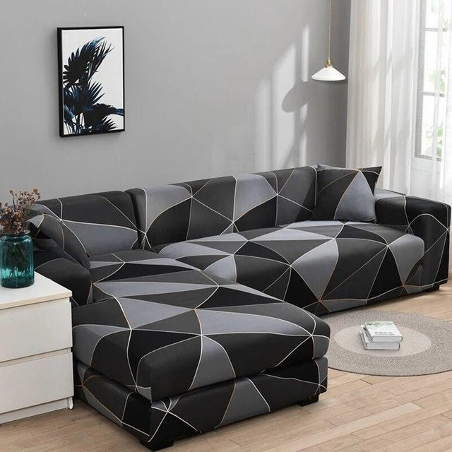 Elastischer Sofabezug von Your Warm Home für 1-Sitzer Sessel und Ecksofas, Chaiselongue-Stretchbezug aus Polyester und Elastan, Mehrfarbig, Breite: 90-140 cm - Bild 1