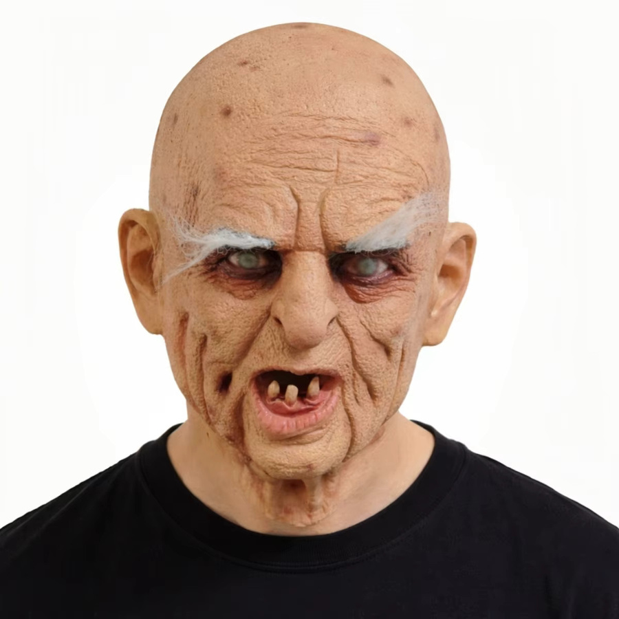 patygr Horror-Maske eines alten Mannes, Latex, Halloween, Unisex - Bild 7