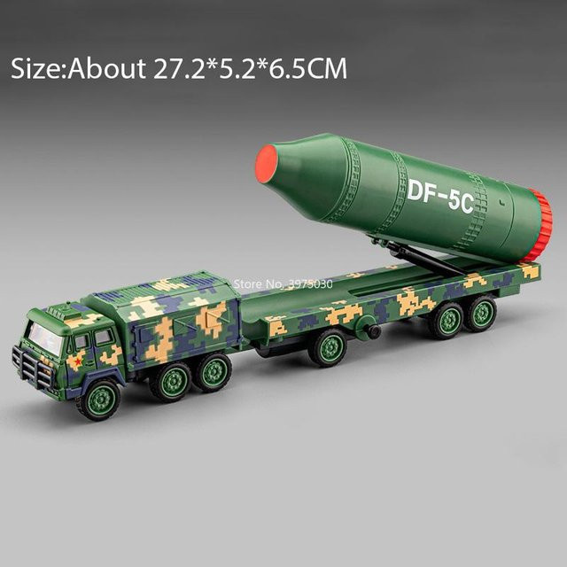 Linyi toy car Dong Feng-5C Militärfahrzeug, Diecast Modell, 1:43, mit Licht und Sound, grau, ab 14 Jahren - Bild 1
