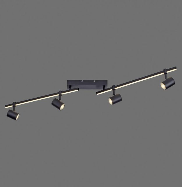 Paul Neuhaus LED-Deckenleuchte Barik 4-flammig Schwarz B: 120 cm, T: 14 cm, H: 18 cm - Bild 2
