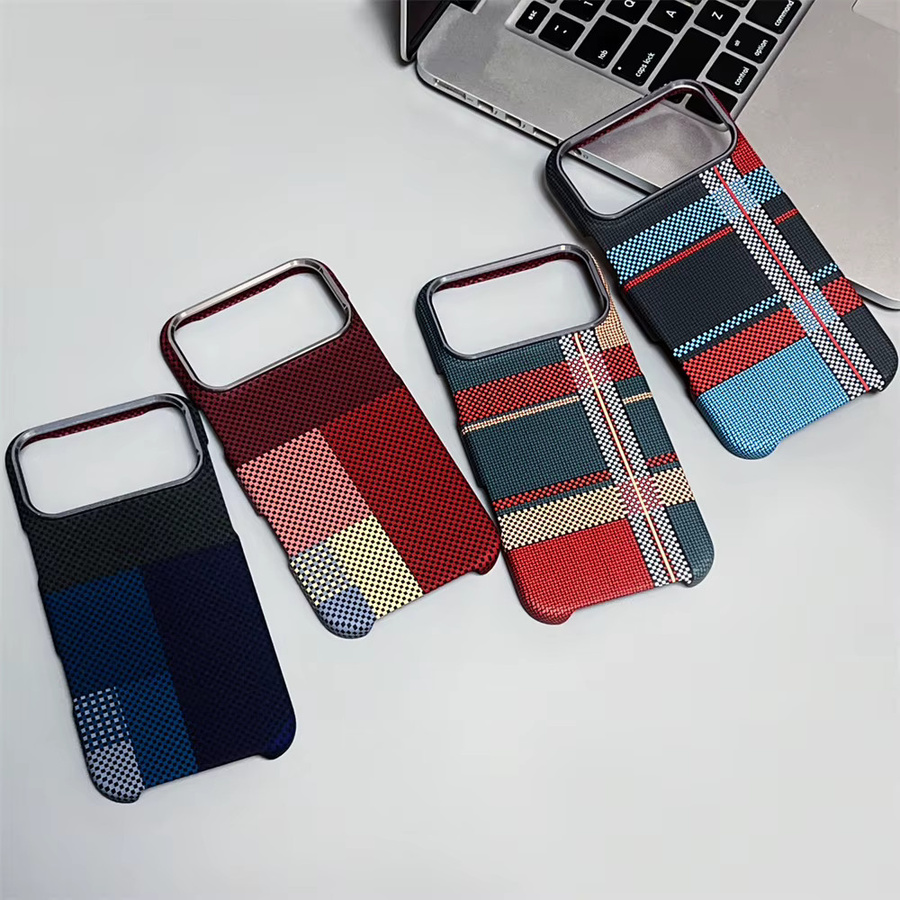 Xeber Magnetische Hard Cover Schutzhülle mit Carbon Faser Muster für iPhone 17 16 15 14 13 Pro Max, kompatibel mit MagSafe, Mehrfarbig - Bild 4