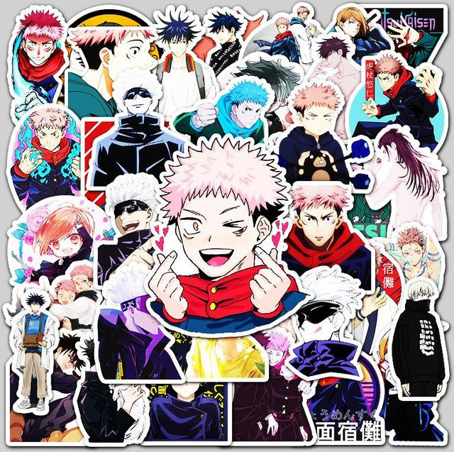 Jujutsu Kaisen Anime Aufkleber Set von CHIC STUDIO in Multicolor für Laptop Skateboard und Notizbuch - Bild 1