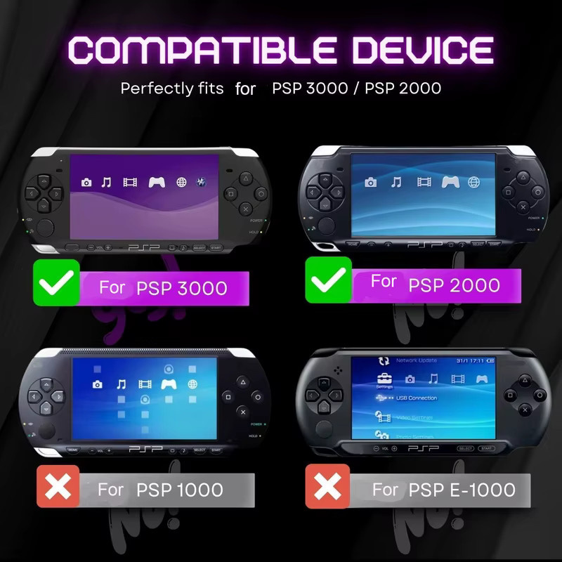 Transparente Schutzhülle für Sony PSP 2000, PSP 3000 und PSV 2000 Handheld-Konsolen - Bild 3