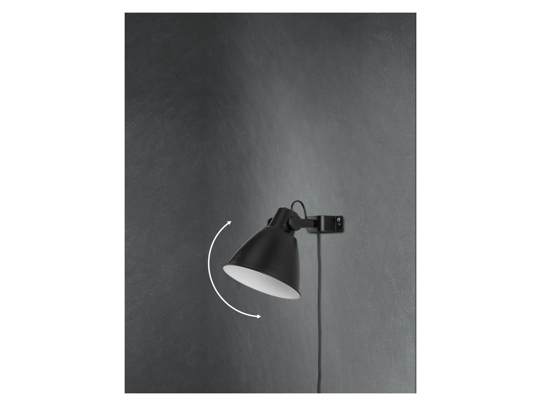 LIVARNO HOME Wandspot TEIWAZ 1-flammig aus Stahl in Schwarz mit LED-Filament-Leuchtmittel - Bild 3