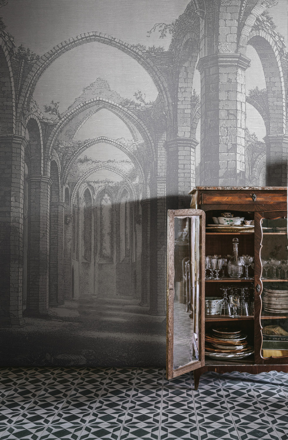 Rebel Walls Wandtattoo Gothic Arches in Grau im Vintage-Stil - Bild 2