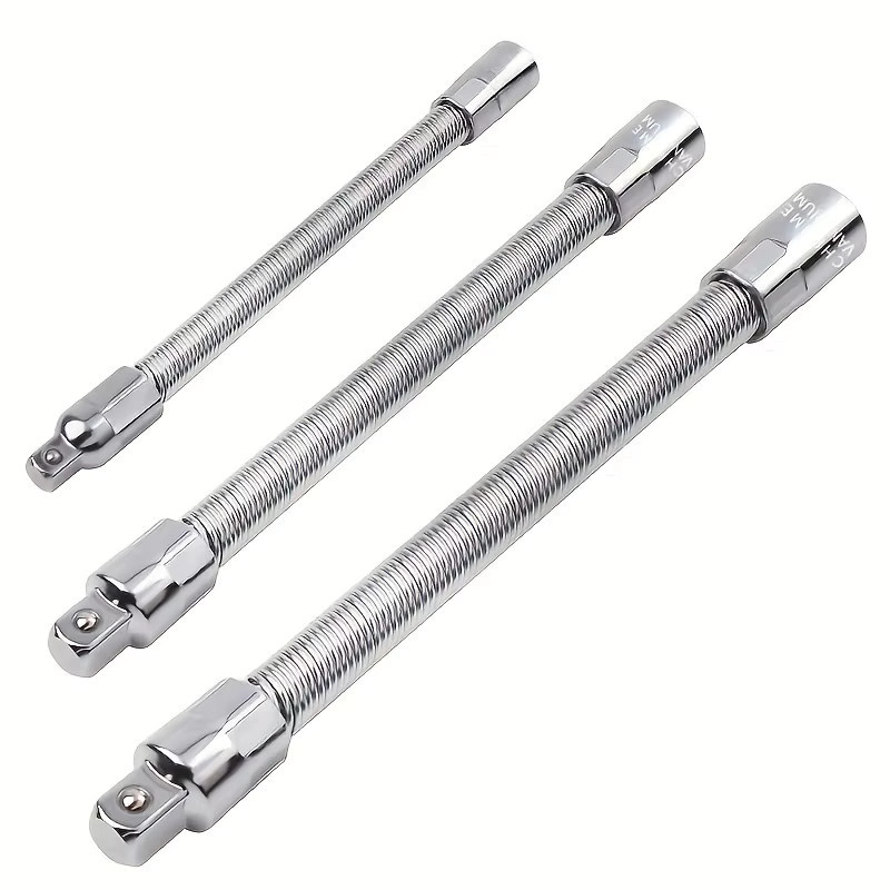 MANXI Flexibles Steckschlüssel-Verlängerungsset in Silber mit 1/4", 3/8" und 1/2" Antrieb für Autoreparaturen - Bild 5