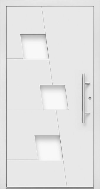 Splendoor Moderno M550/P Aluminium-Haustür mit Glaseinsatz Weiß Anschlag Rechts B: 110 cm, H: 210 cm - Bild 1