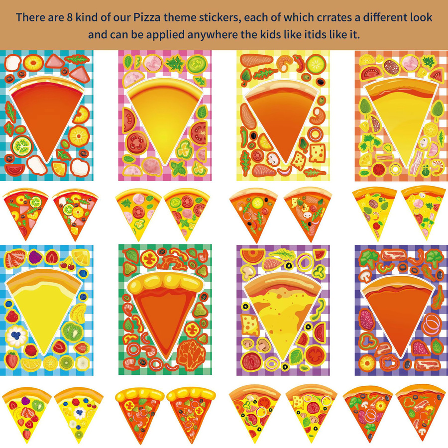 魅隆 Pizza Puzzle Aufkleber, 8/16 Blatt - Bild 2