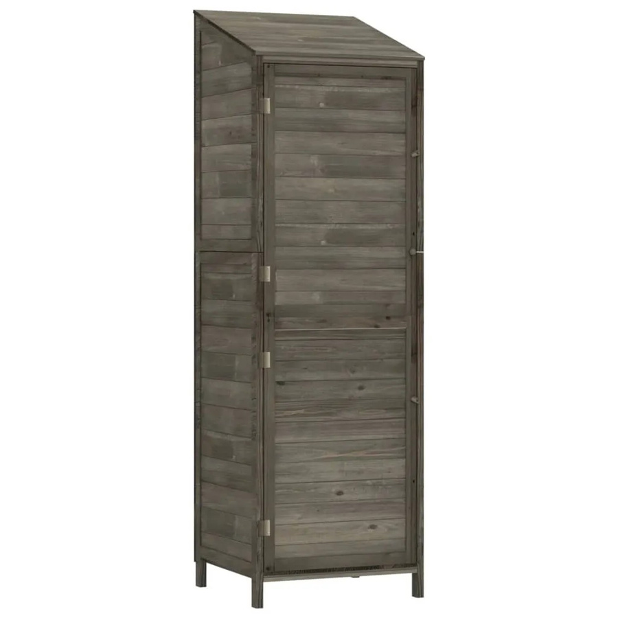 vidaXL Geräteschuppen aus Massivholz Tanne, Anthrazit, B/T/H: 55 x 52 x 174,5 cm - Bild 2