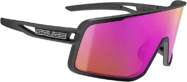 Salice 022RW Sonnenbrille, Vollrand, Wrap, Black, Unisex, Kunststoff - Bild 1