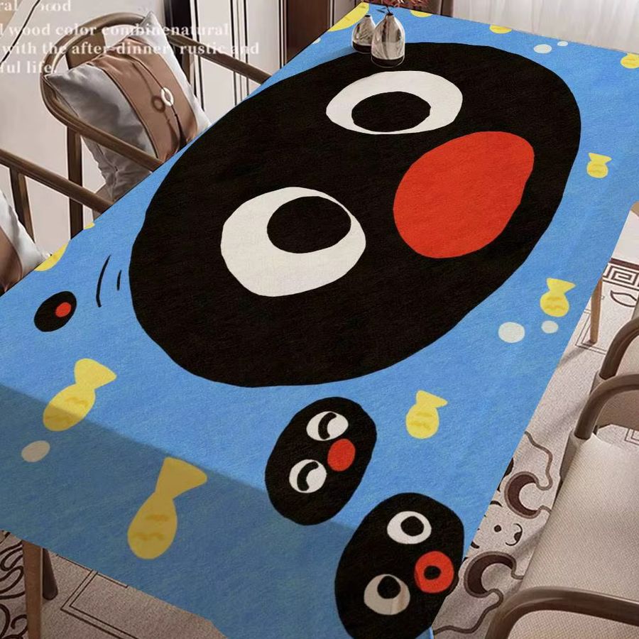 Potdemiel Tischdecke mit niedlichem Pinguin-Cartoon-Design für Geburtstag, Hochzeit oder Weihnachten, rechteckig - Bild 3
