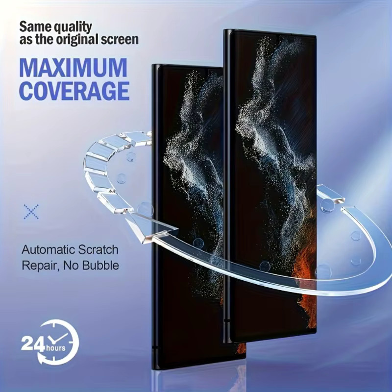 3er-Pack Weiche Hydrogel Displayschutzfolien für Samsung Galaxy S25 S24 S23 S22 S21 Plus Ultra und FE in Transparent - Bild 5