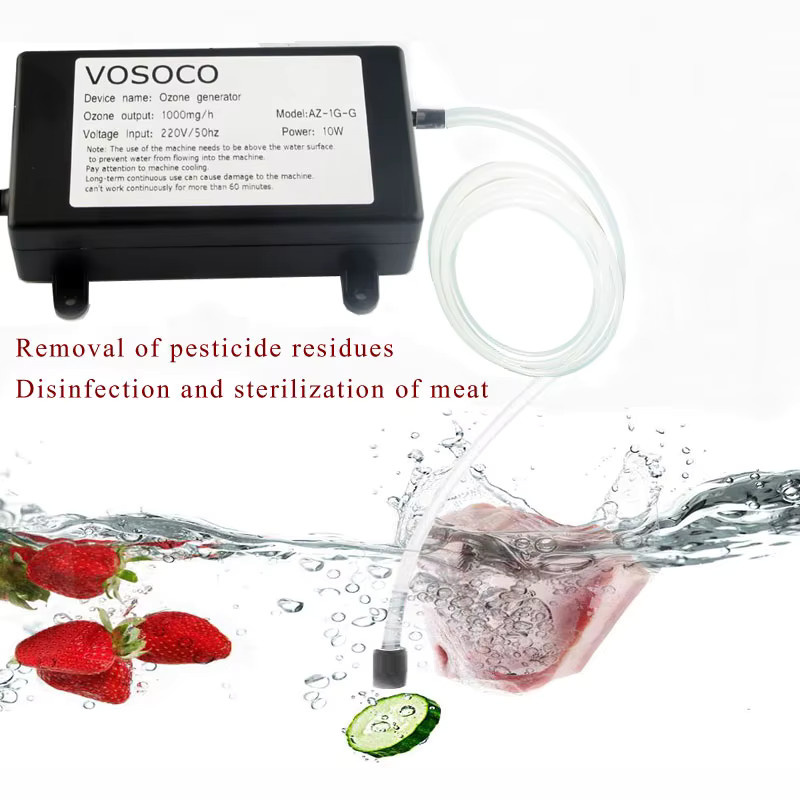 VOSOCO Ozongenerator 1000 mg Ozonisator zur Luft- und Wasserreinigung sowie zur Desodorierung von Obst, Gemüse und Fleisch in Schwarz - Bild 5