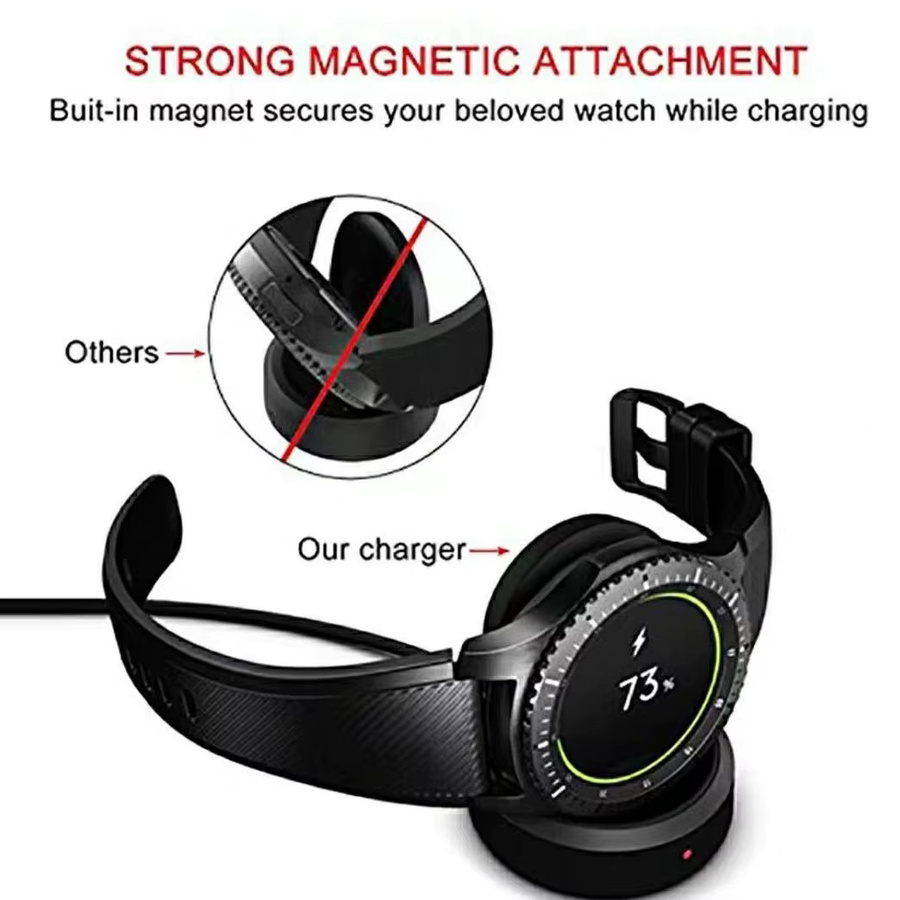 Samsung Ladegerät, kabelloses magnetisches Ladegerät, Schwarz, Silikon - Bild 2