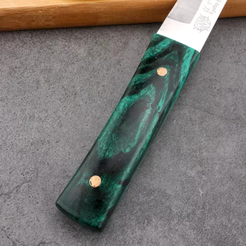 GuanQi Kochmesser aus geschmiedetem Edelstahl 5Cr15 mit ABS-Griff und Scheide, Silber - Bild 3