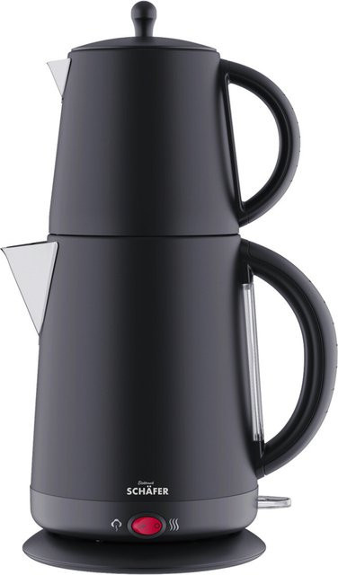 Schäfer Teekocher mit Sieb aus Edelstahl in Schwarz, 1,7 l, B/H/T: 17 x 38 x 23 cm - Bild 1