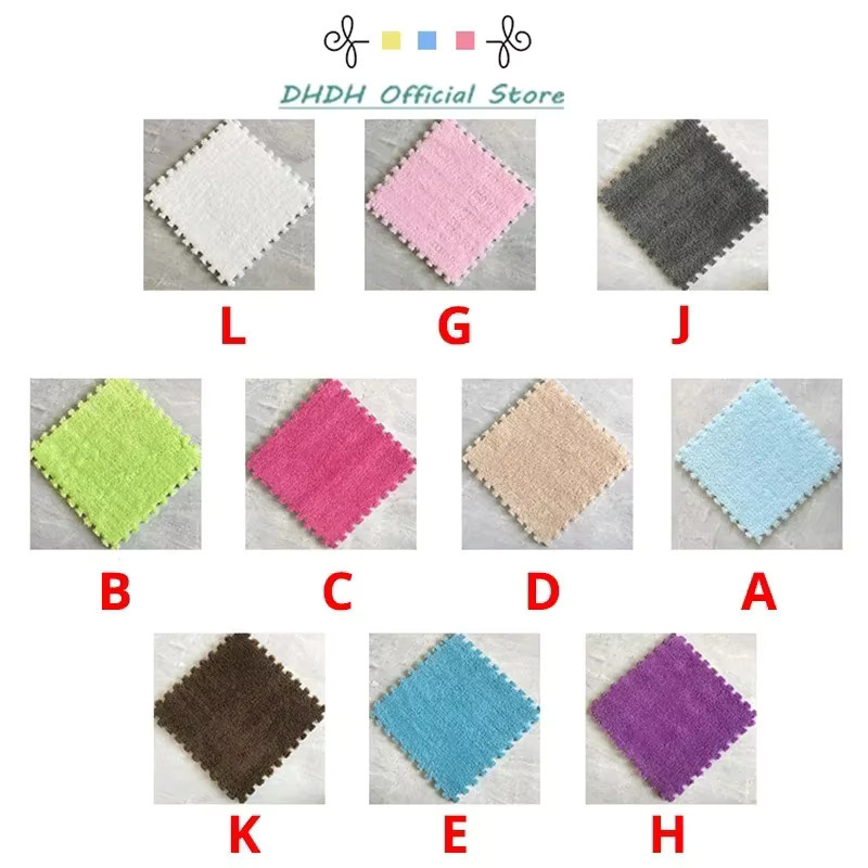 20 Stück DHDH Baby-Spielmatte als Puzzle-Teppich aus EVA-Schaum und Polyester, Karo-Design in Pink und Grau, B/T/H: 30 x 30 x 1 cm - Bild 5