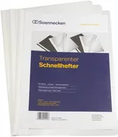 Soennecken Schnellhefter DIN A4 aus Kunststoff, transparent/weiß, 10er Packung - Bild 1