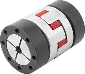 KIPP Elastomer-Klauenkupplung mit Konusnabe und Spannring Gr. 28, D1: 24 mm, D2: 24 mm, L: 90 mm, mehrfarbig - Bild 1