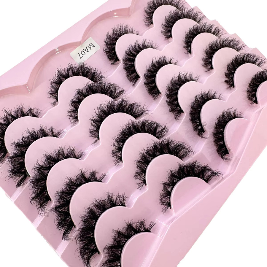 AMSDCN Wimpern-Set, 12 Paar, natürlich, Unisex - Bild 2