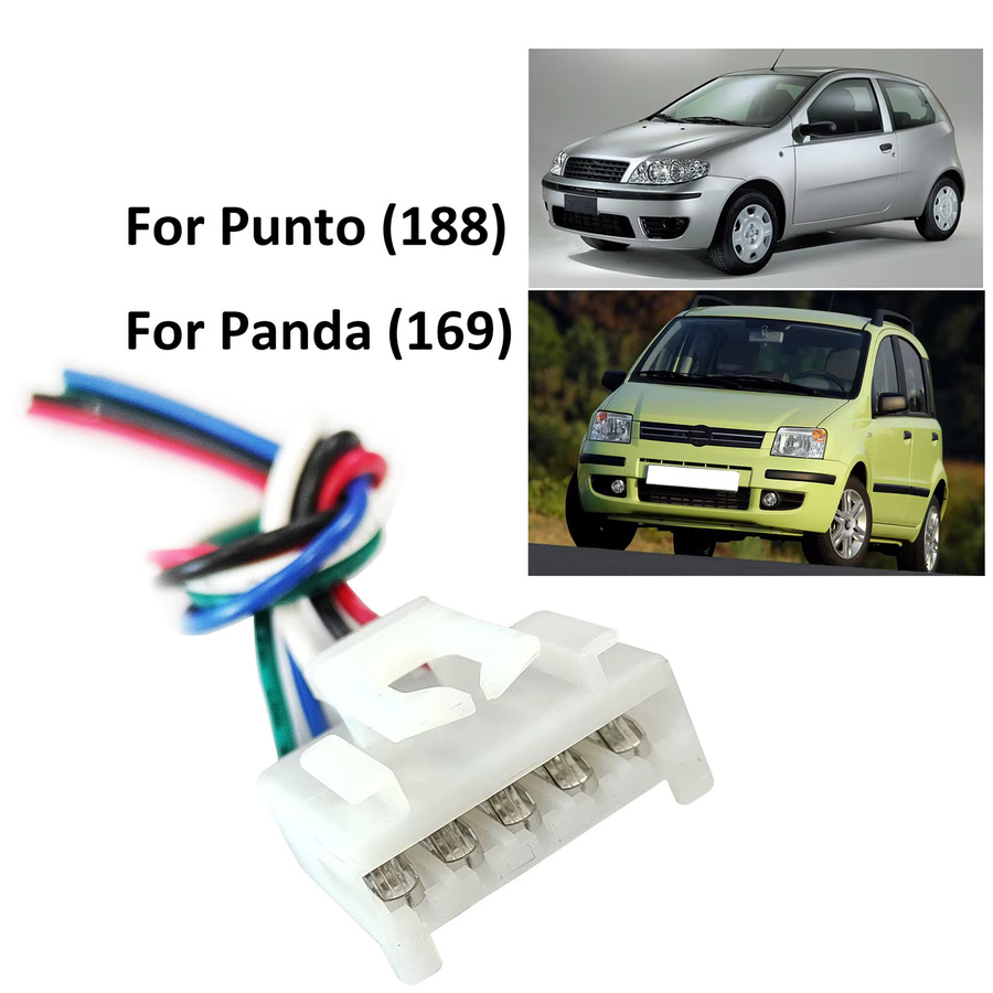 XUKEY 5-Wege-Rücklicht-Lampen-Stecker und vorverdrahteter Kabelbaum für Fiat Punto 188 MK2 und Panda 169 MK3, Farbe: Weiß, Artikelnummer: 405116 - Bild 4