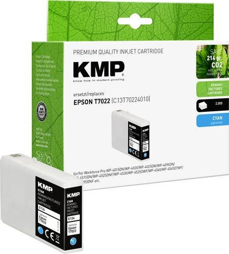 KMP Druckerpatrone Cyan kompatibel mit Epson T7022 für Inkjet-Drucker - Bild 1