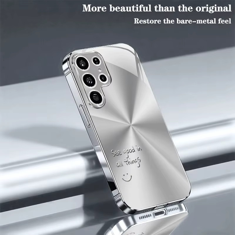 Glas-Handyhülle mit Glücksmuster in Silber passend für Samsung Galaxy S26 S25 S24 S23 S22 S20 FE Ultra Plus als Hartschale - Bild 3