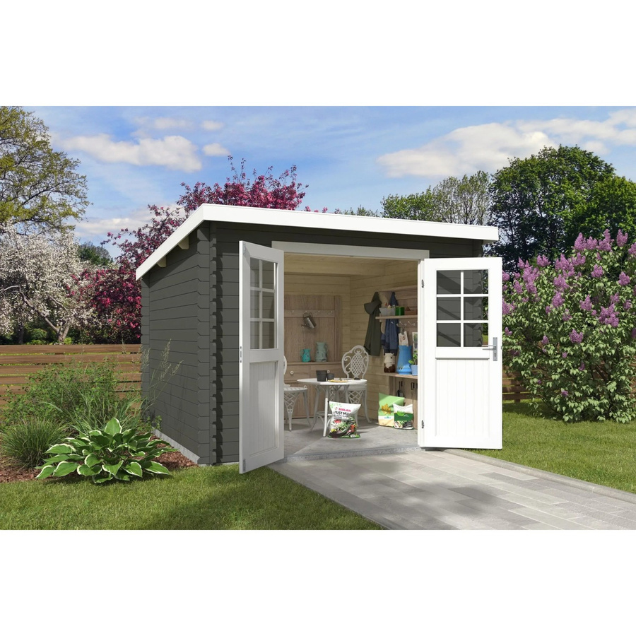 Lasita Maja Gartenhaus San Jose in Grüngrau, B/H/T: 295 x 313,9 x 211 cm - Bild 2