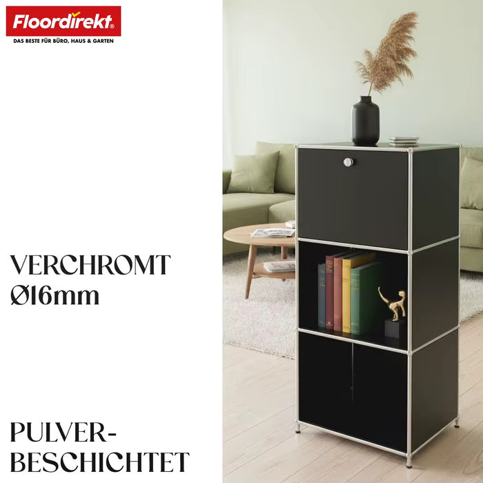 Floordirekt Metallregal Concept Epure MK-107, 4-stöckiges Aufbewahrungsregal in Weiß, B/T/H: 50 x 40 x 121 cm - Bild 3