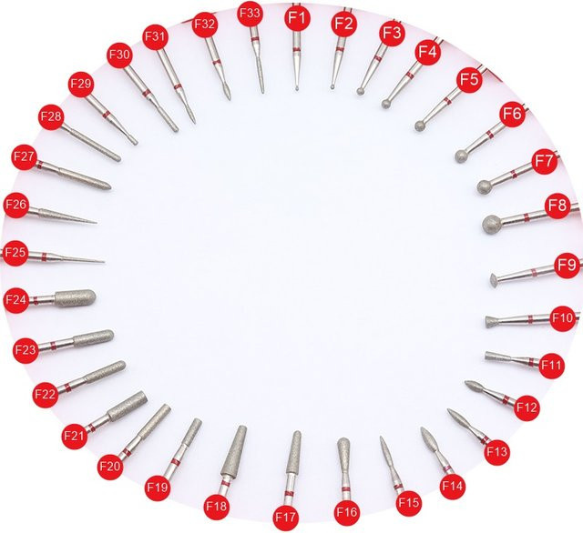 Easy Nail Diamant-Feinfräser, 33 Arten, Unisex - Bild 1