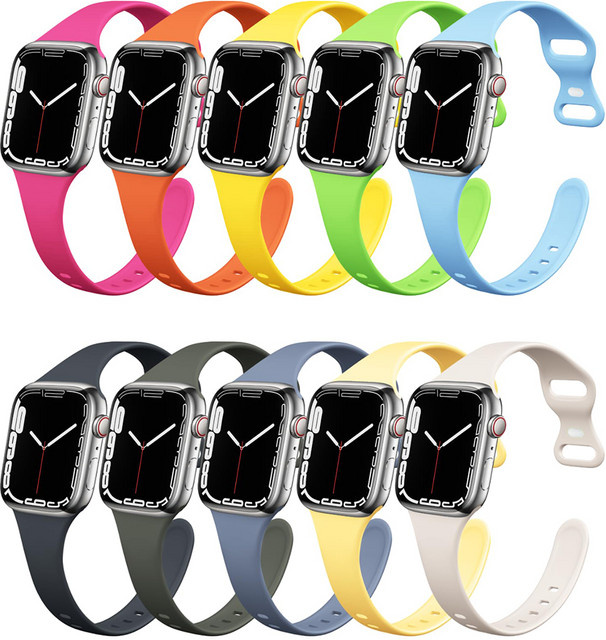 Uhrenarmband Silikon, Apple Watch, Unisex, Bunt - Bild 1