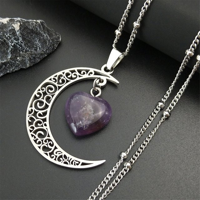 AFAWA Halskette Edelstahl, Silber, Kristall, Damen - Bild 1