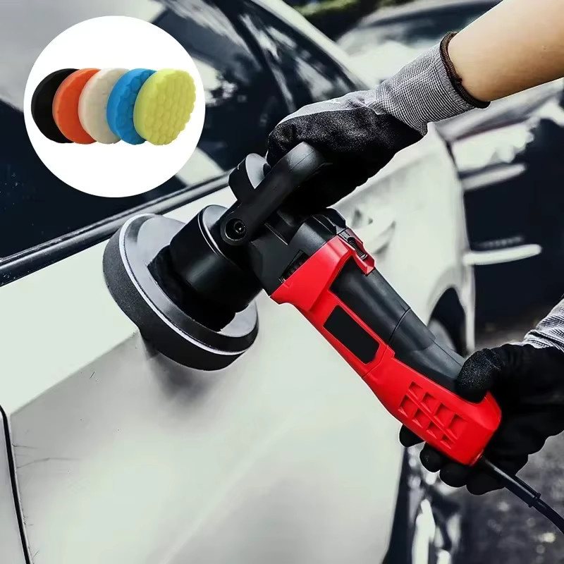 5-teiliges Auto-Detailing-Polierset mit selbstklebenden Polierscheiben für Bohrmaschinen in Multicolour - Bild 4
