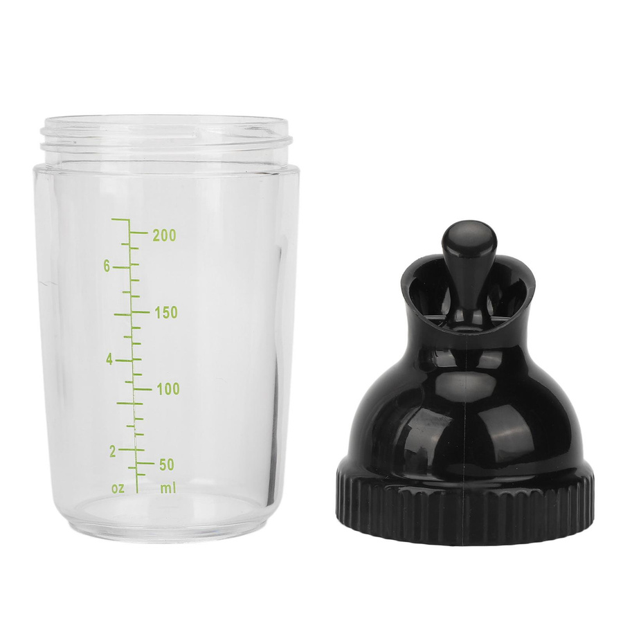 TOMTOP JMS Salatdressing Shaker aus Glas mit Deckel, Schwarz, 200 ml - Bild 3