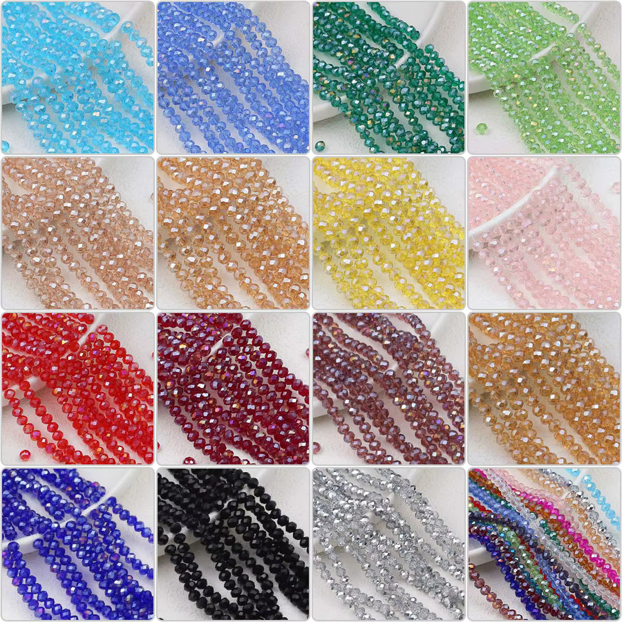 JHNBY Perlen, 4 mm, facettierte österreichische Kristalle, Glas, Unisex - Bild 4